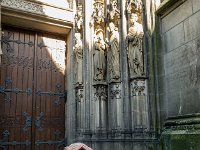 Erklärungen und Rätsel am Portal der St. Lamberti-Kirche  Erklärungen und Rätsel am Portal der St. Lamberti-Kirche : 2020.45 Jahre, Deutschland, Europa, Europe, Germany, Klassentreffen, Münster, Nordrhein-Westfalen