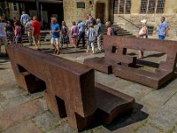 Skulptur "Toleranz durch Dialog" - Eduardo Chilida  Skulptur "Toleranz durch Dialog" - Eduardo Chilida : 2020.45 Jahre, Deutschland, Europa, Europe, Germany, Klassentreffen, Münster, Nordrhein-Westfalen