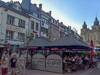 Abendessen mit Public Viewing in Malmedy : 2018.Ardennen, Belgien, Europa, Europe, MRD, Malmedy, Wallonie